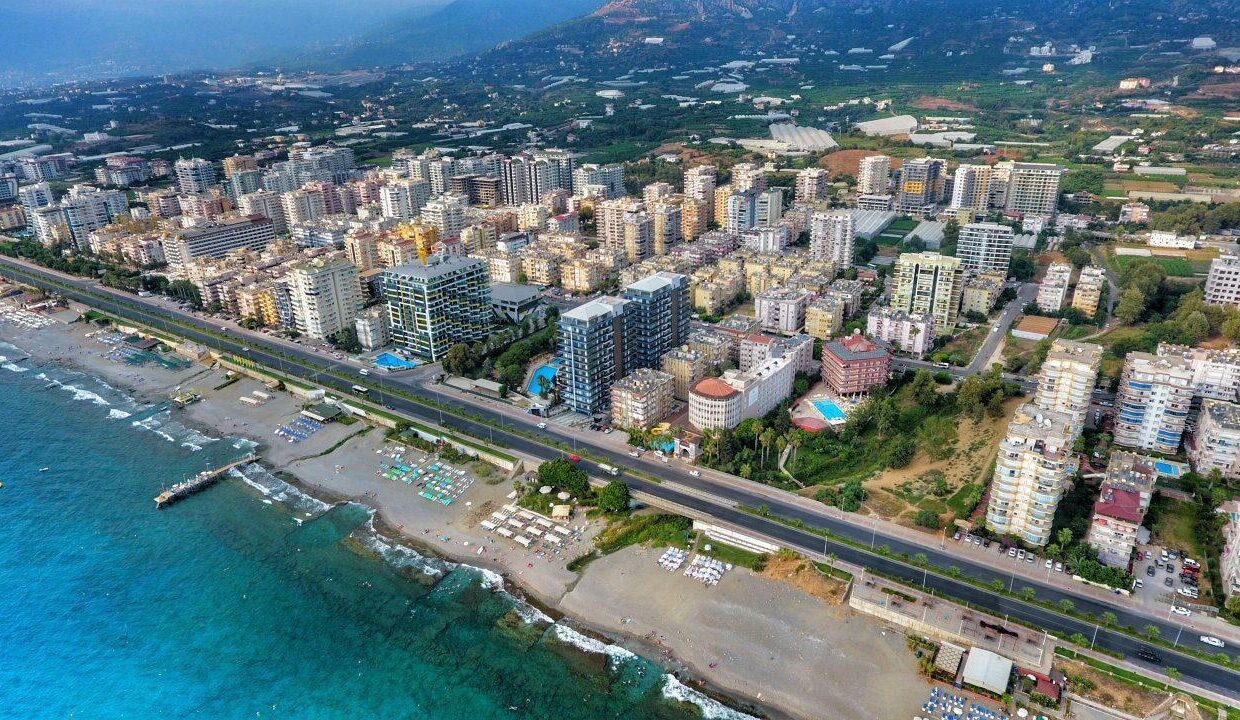 Twin towers lägenhetskomplex i Alanya