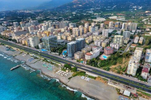 Twin towers lägenhetskomplex i Alanya