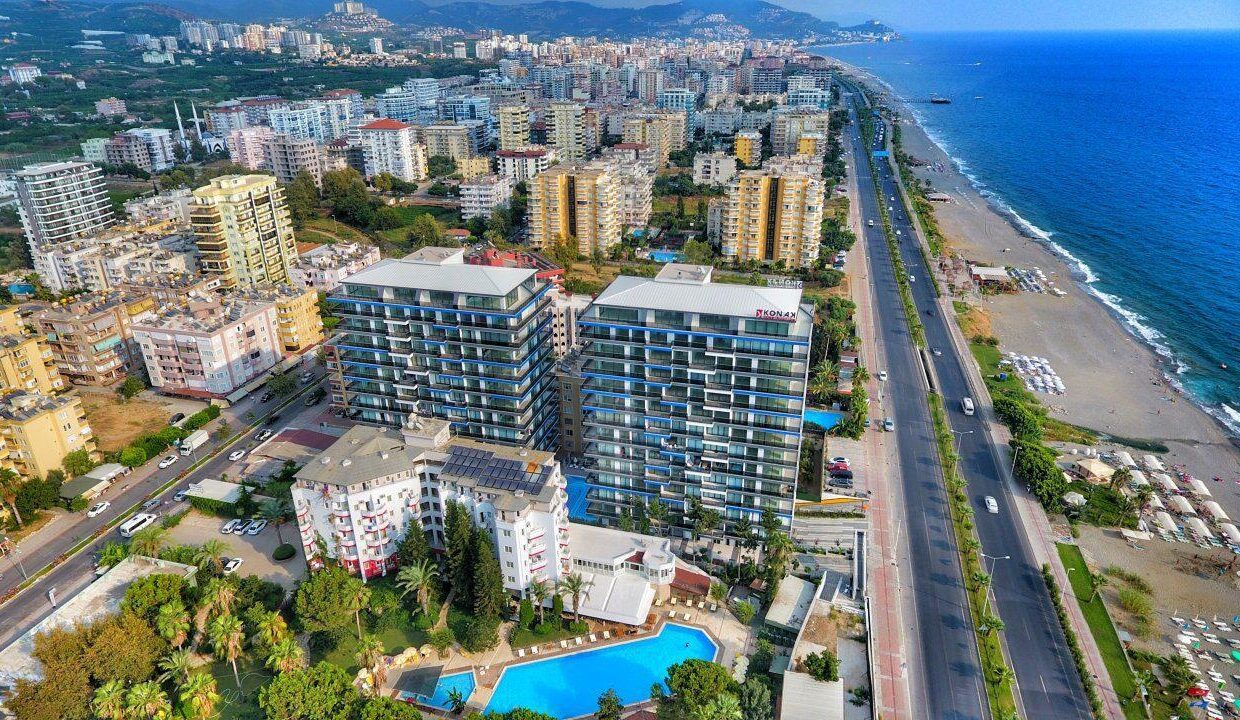 Twin towers lägenhetskomplex i Alanya