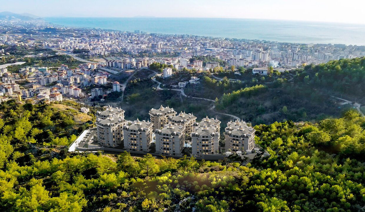 Förköp Lyx Lägenhet i Oba-Alanya Turkiet