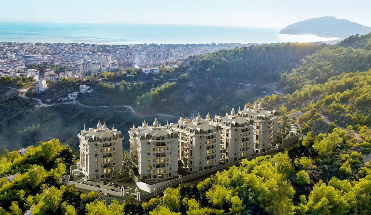 Förköp Lyx Lägenhet i Oba-Alanya Turkiet