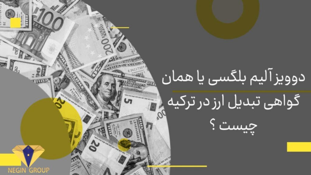 دوویز آلیم بلگسی یا همان گواهی تبدیل ارز در ترکیه چیست